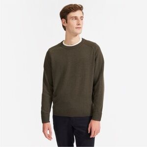 Everlane ReCashmere Men’s Crewneck Sweater in Brushed Pewter Olive Green